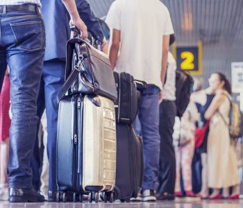 São Paulo, Brazil - January 17, 2018: People waiting to board the plane.